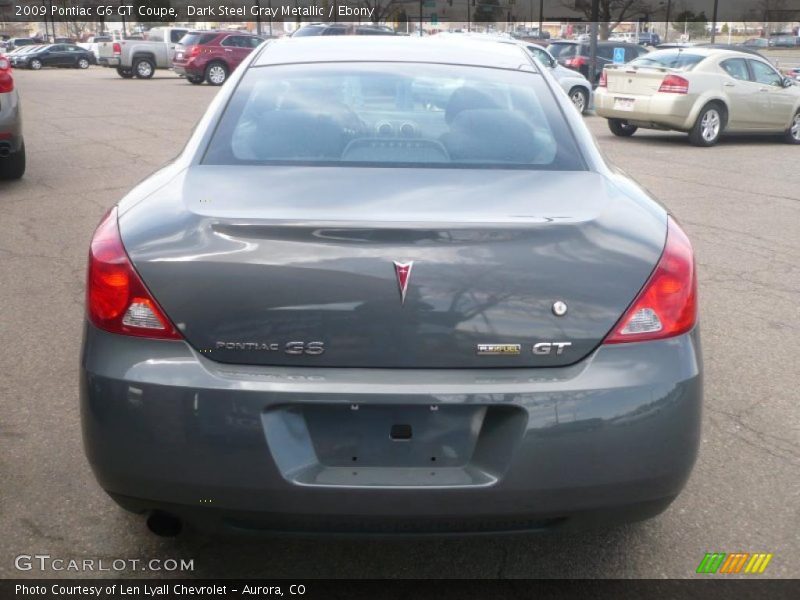 Dark Steel Gray Metallic / Ebony 2009 Pontiac G6 GT Coupe