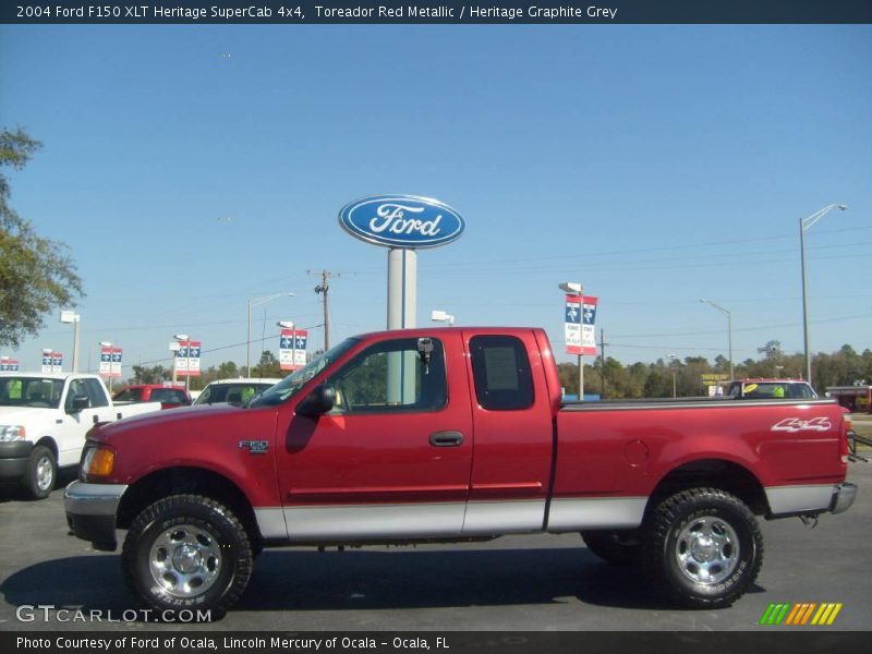 Toreador Red Metallic / Heritage Graphite Grey 2004 Ford F150 XLT Heritage SuperCab 4x4