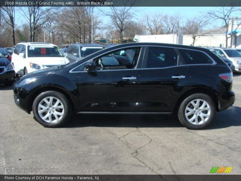 Brilliant Black / Black 2008 Mazda CX-7 Grand Touring AWD