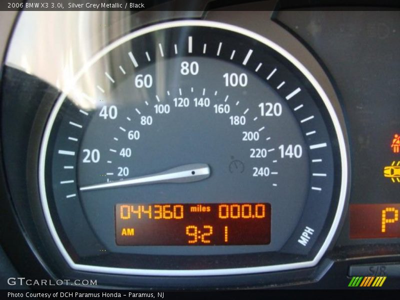 Silver Grey Metallic / Black 2006 BMW X3 3.0i