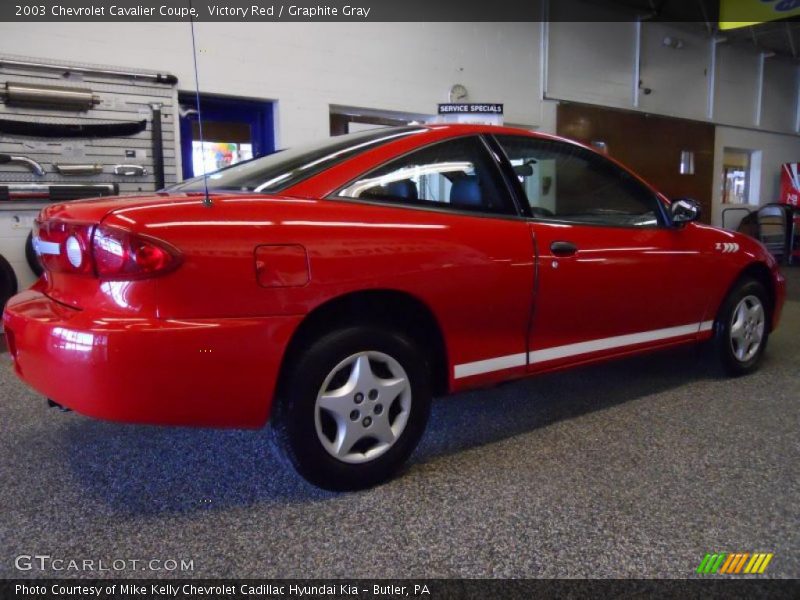 Victory Red / Graphite Gray 2003 Chevrolet Cavalier Coupe