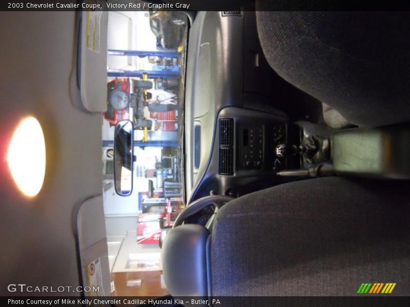 Victory Red / Graphite Gray 2003 Chevrolet Cavalier Coupe