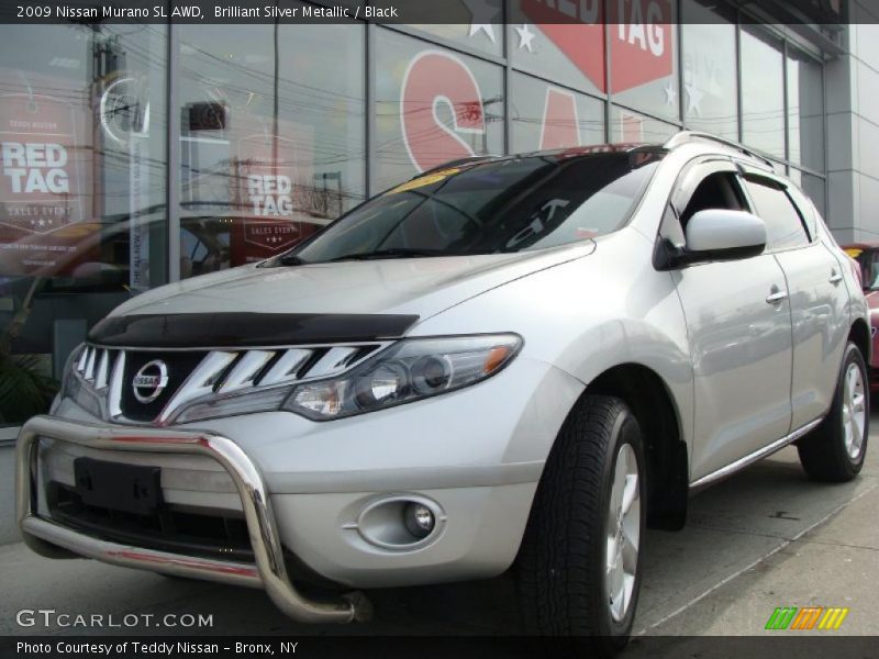 Brilliant Silver Metallic / Black 2009 Nissan Murano SL AWD