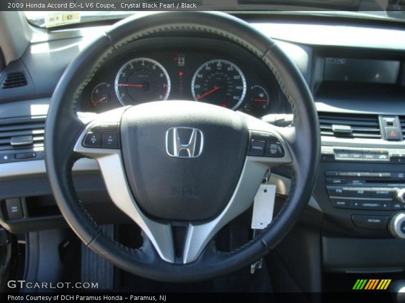Crystal Black Pearl / Black 2009 Honda Accord EX-L V6 Coupe