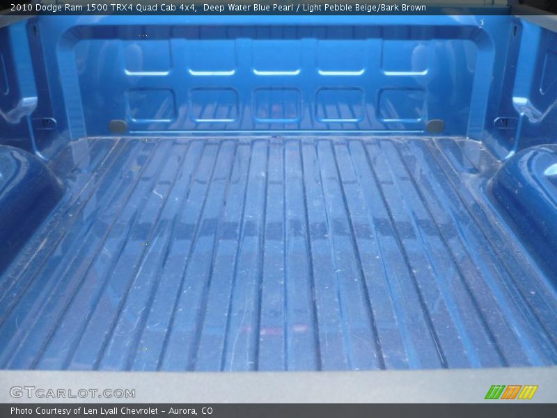 Deep Water Blue Pearl / Light Pebble Beige/Bark Brown 2010 Dodge Ram 1500 TRX4 Quad Cab 4x4