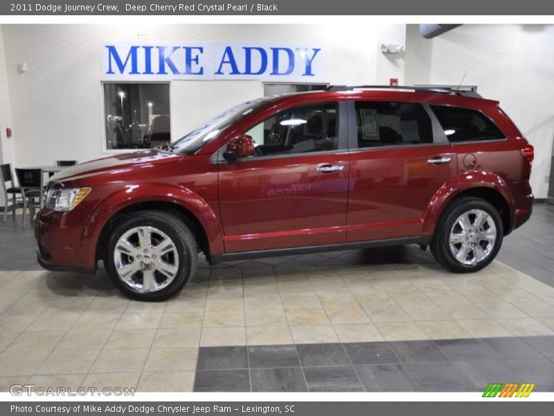 Deep Cherry Red Crystal Pearl / Black 2011 Dodge Journey Crew