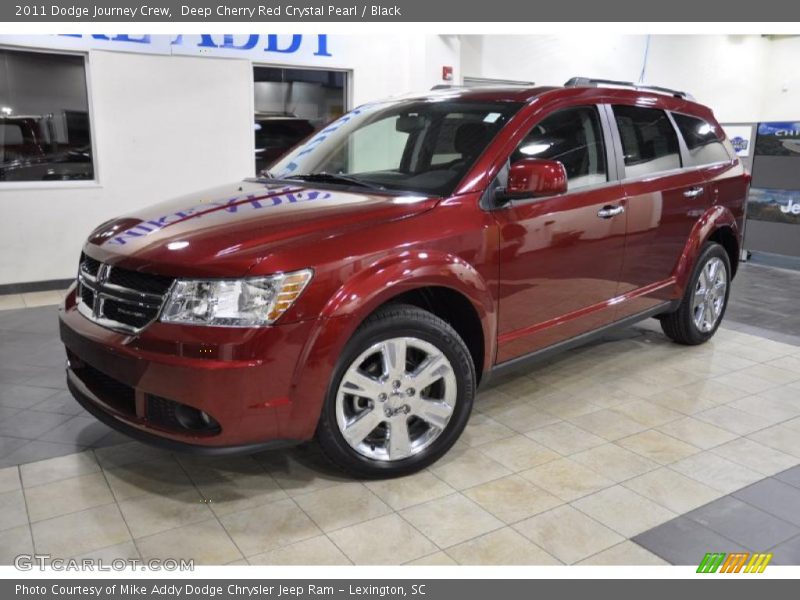 Deep Cherry Red Crystal Pearl / Black 2011 Dodge Journey Crew