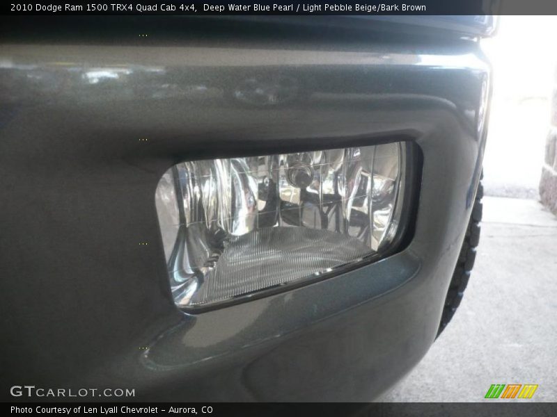Deep Water Blue Pearl / Light Pebble Beige/Bark Brown 2010 Dodge Ram 1500 TRX4 Quad Cab 4x4