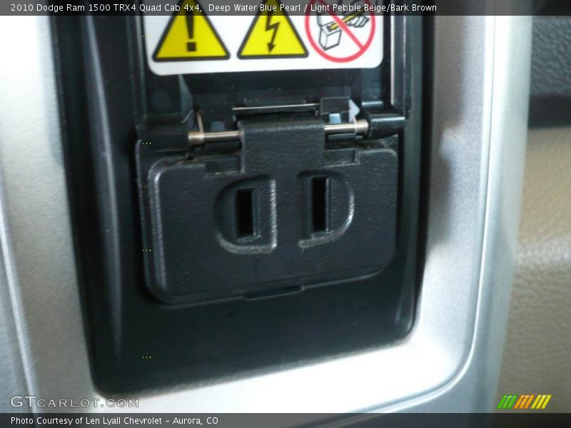 Deep Water Blue Pearl / Light Pebble Beige/Bark Brown 2010 Dodge Ram 1500 TRX4 Quad Cab 4x4