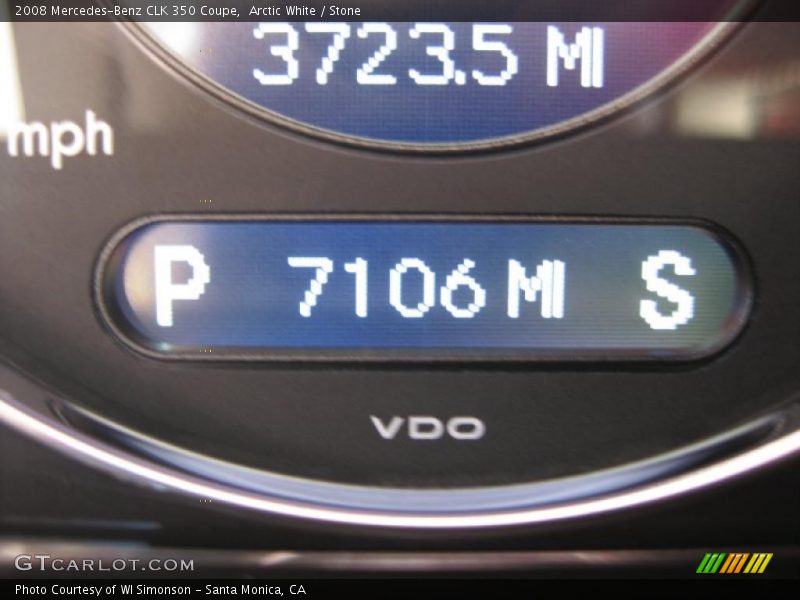 Arctic White / Stone 2008 Mercedes-Benz CLK 350 Coupe