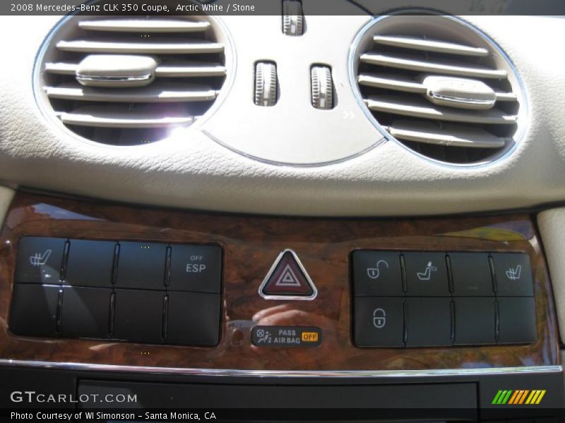 Arctic White / Stone 2008 Mercedes-Benz CLK 350 Coupe