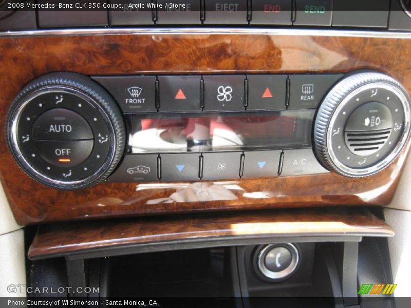 Arctic White / Stone 2008 Mercedes-Benz CLK 350 Coupe