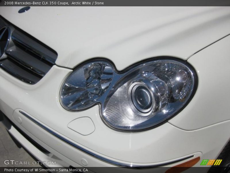 Arctic White / Stone 2008 Mercedes-Benz CLK 350 Coupe