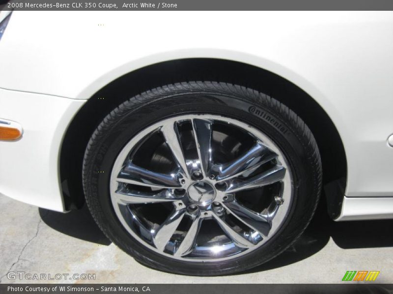 Arctic White / Stone 2008 Mercedes-Benz CLK 350 Coupe