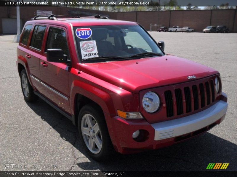 Inferno Red Crystal Pearl / Dark Slate Gray/Pebble Beige 2010 Jeep Patriot Limited
