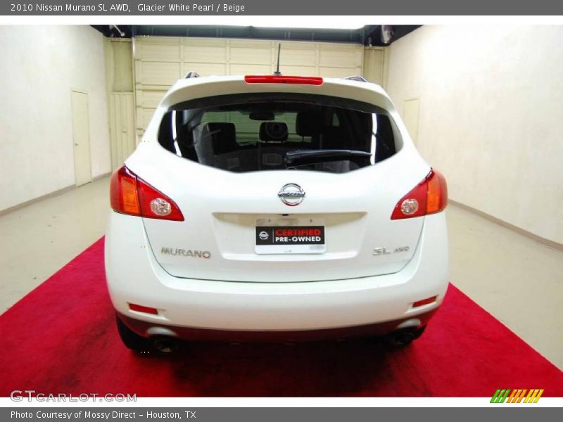 Glacier White Pearl / Beige 2010 Nissan Murano SL AWD