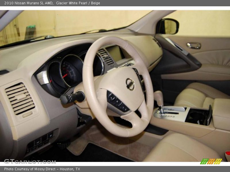 Glacier White Pearl / Beige 2010 Nissan Murano SL AWD