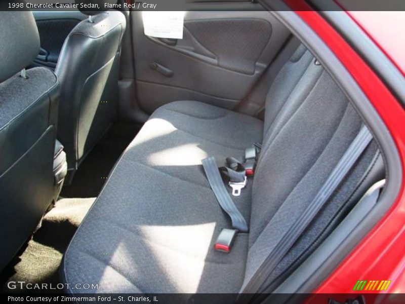Flame Red / Gray 1998 Chevrolet Cavalier Sedan