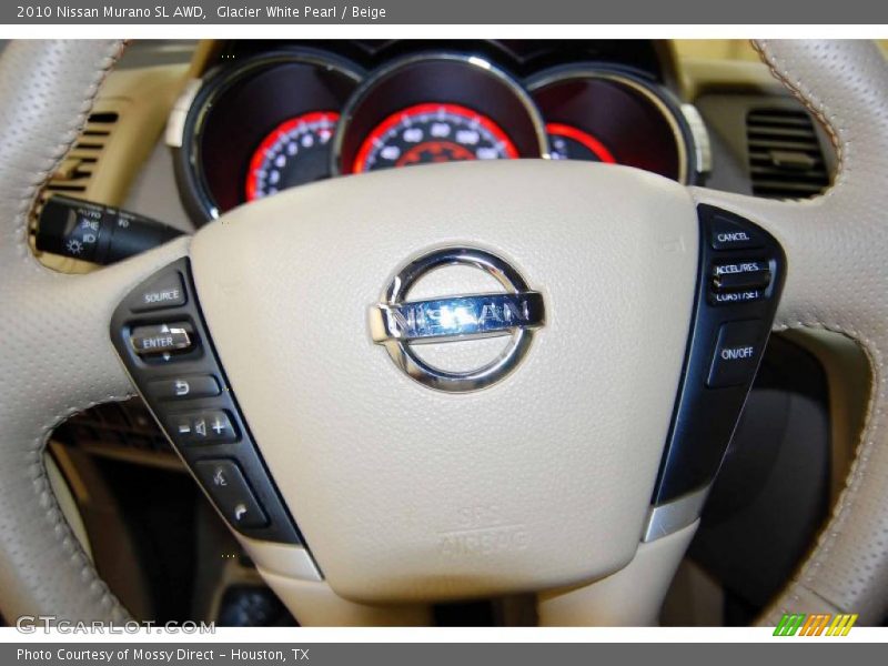 Glacier White Pearl / Beige 2010 Nissan Murano SL AWD