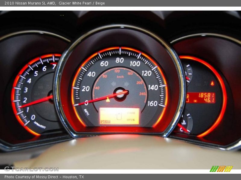 Glacier White Pearl / Beige 2010 Nissan Murano SL AWD