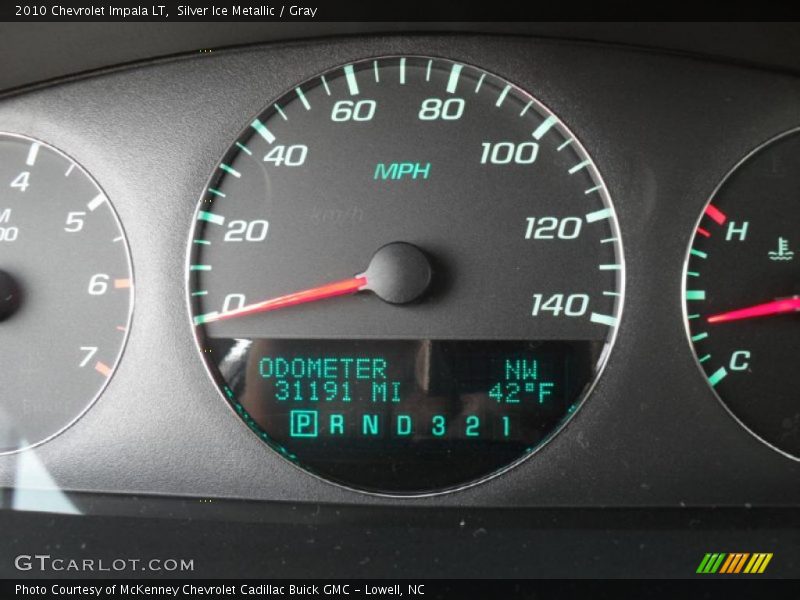 Silver Ice Metallic / Gray 2010 Chevrolet Impala LT