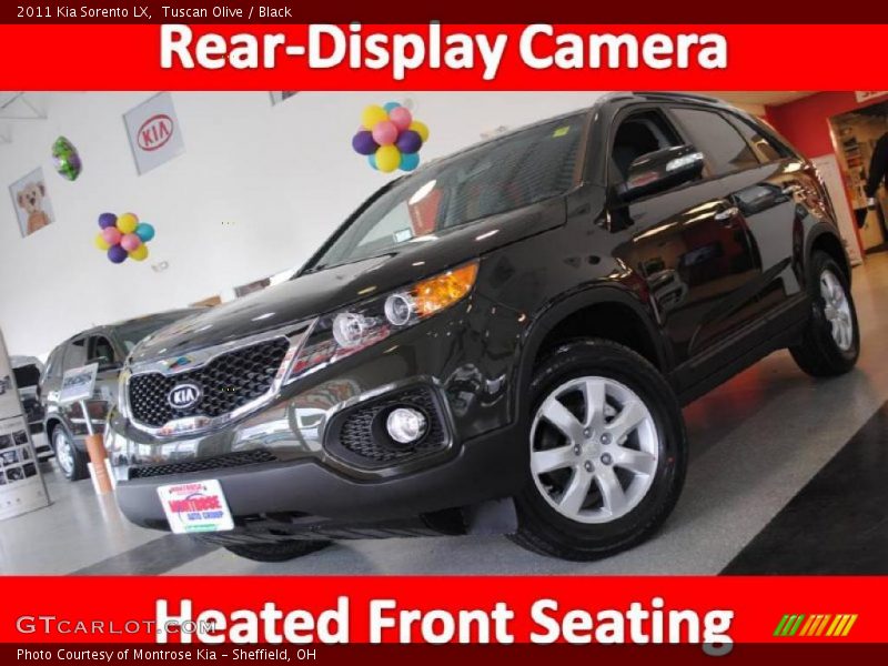 Tuscan Olive / Black 2011 Kia Sorento LX