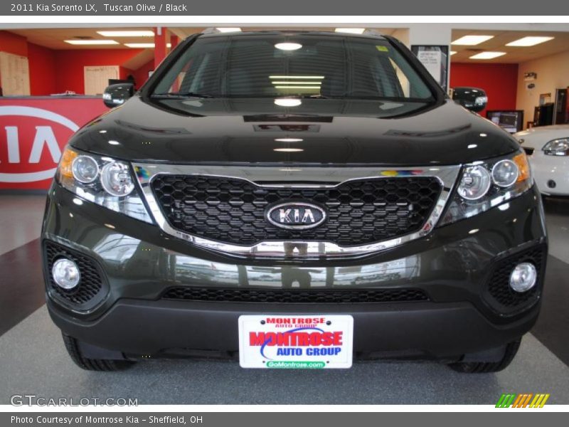 Tuscan Olive / Black 2011 Kia Sorento LX