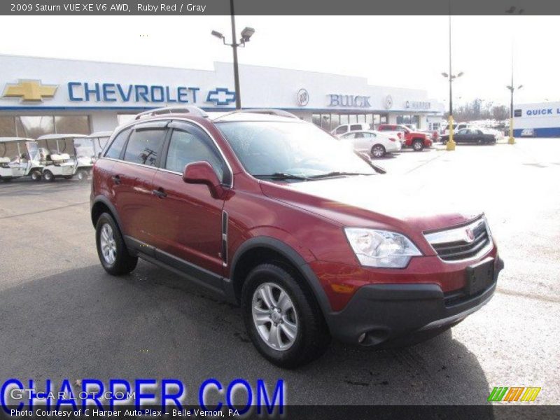 Ruby Red / Gray 2009 Saturn VUE XE V6 AWD