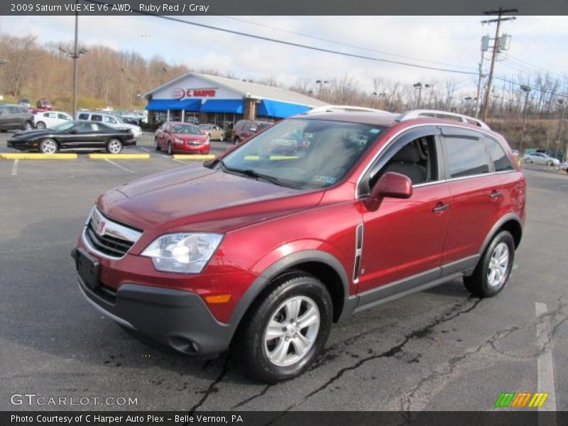 Ruby Red / Gray 2009 Saturn VUE XE V6 AWD