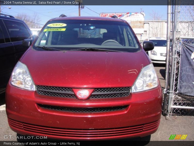 Salsa Red Pearl / Stone Gray 2004 Toyota Sienna LE