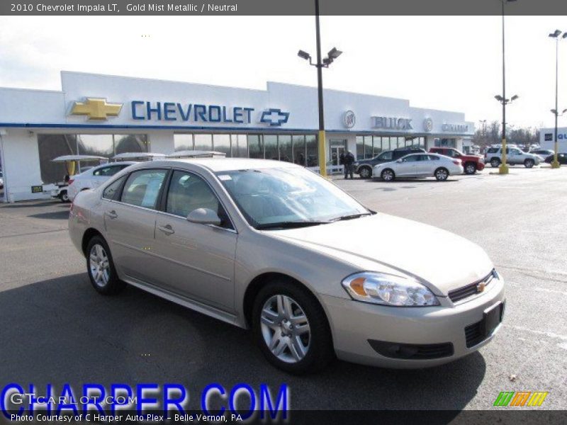 Gold Mist Metallic / Neutral 2010 Chevrolet Impala LT