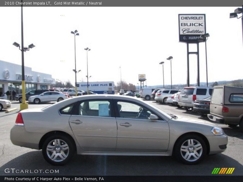 Gold Mist Metallic / Neutral 2010 Chevrolet Impala LT