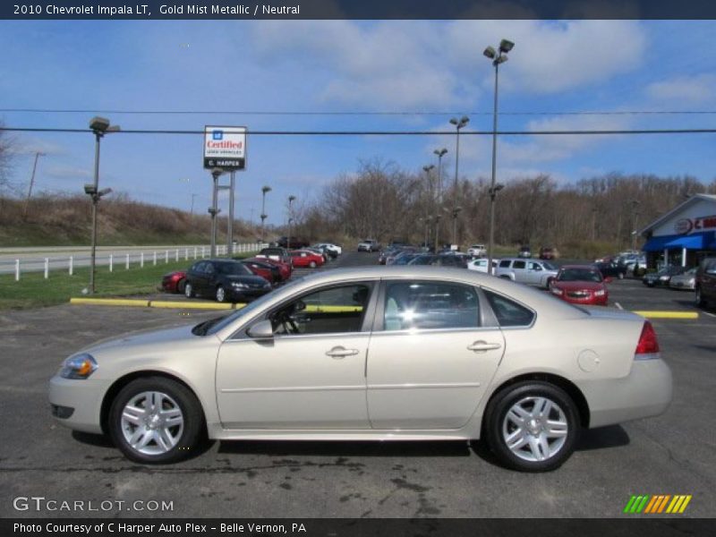 Gold Mist Metallic / Neutral 2010 Chevrolet Impala LT