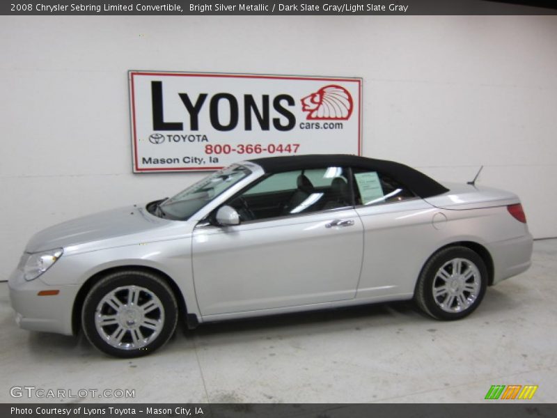 Bright Silver Metallic / Dark Slate Gray/Light Slate Gray 2008 Chrysler Sebring Limited Convertible