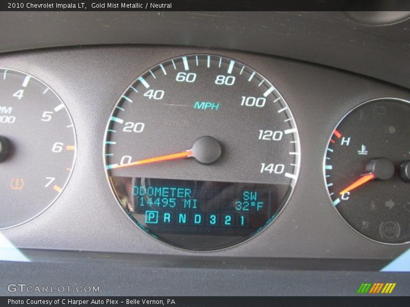 Gold Mist Metallic / Neutral 2010 Chevrolet Impala LT