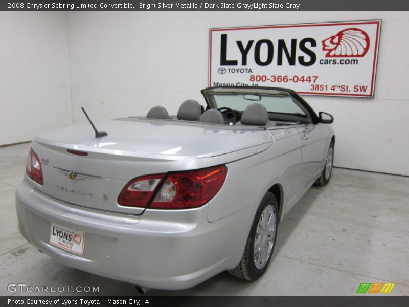 Bright Silver Metallic / Dark Slate Gray/Light Slate Gray 2008 Chrysler Sebring Limited Convertible