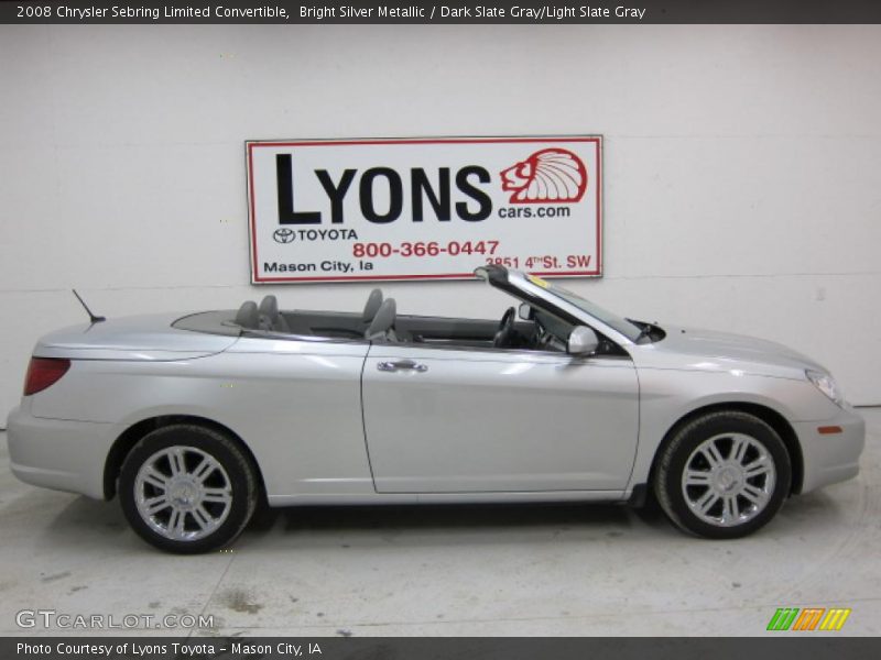 Bright Silver Metallic / Dark Slate Gray/Light Slate Gray 2008 Chrysler Sebring Limited Convertible