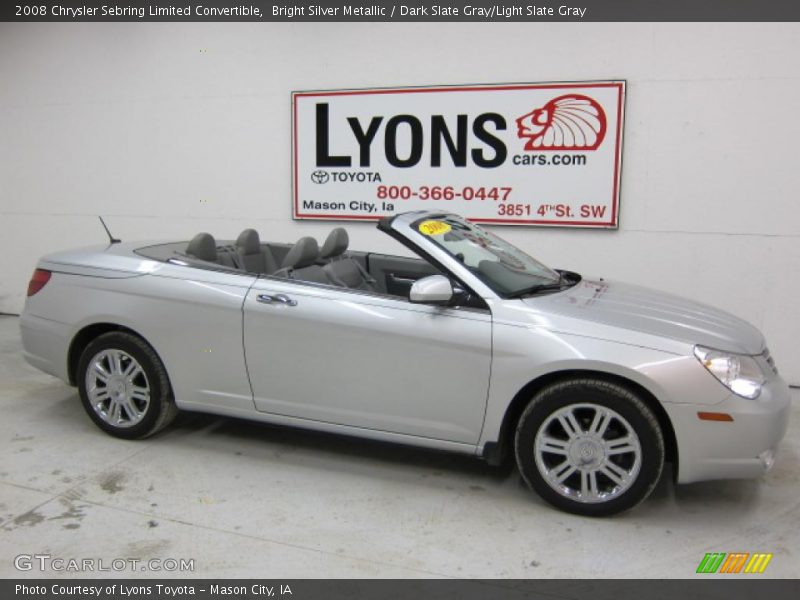 Bright Silver Metallic / Dark Slate Gray/Light Slate Gray 2008 Chrysler Sebring Limited Convertible