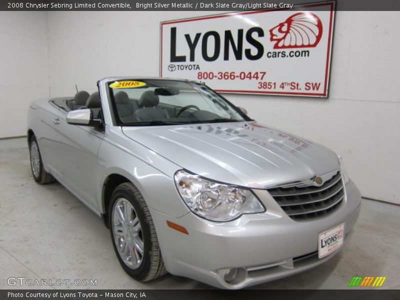 Bright Silver Metallic / Dark Slate Gray/Light Slate Gray 2008 Chrysler Sebring Limited Convertible