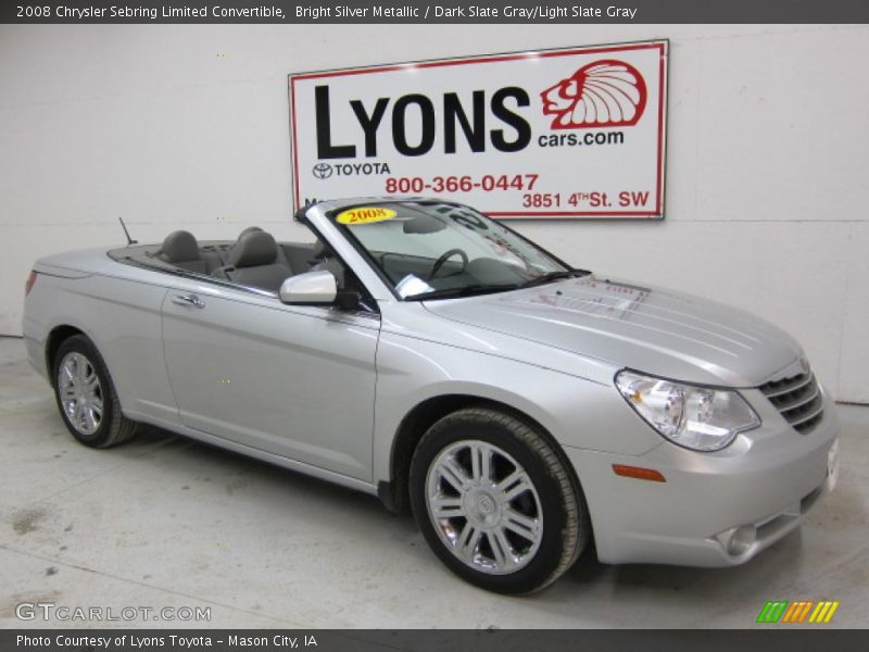 Bright Silver Metallic / Dark Slate Gray/Light Slate Gray 2008 Chrysler Sebring Limited Convertible