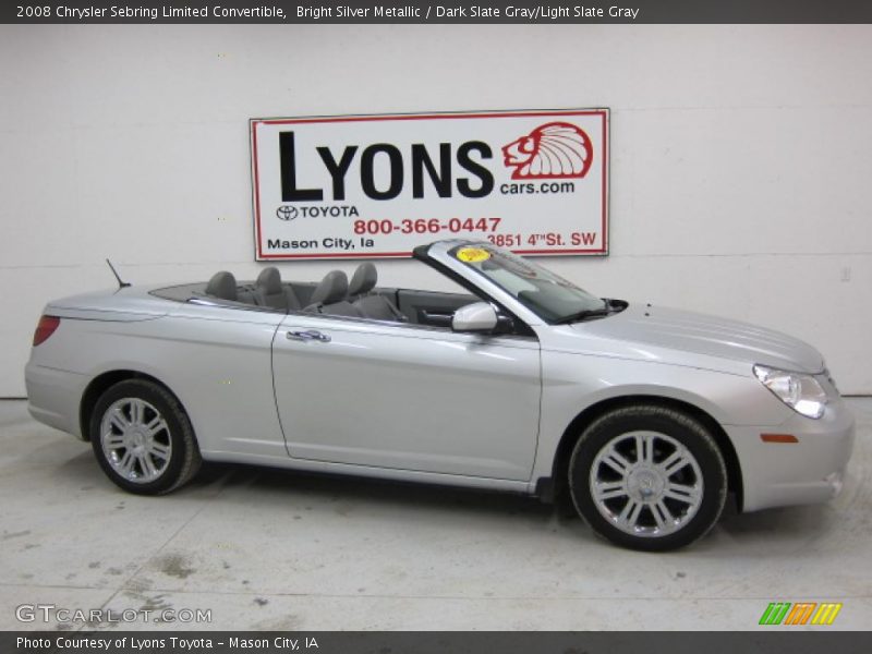 Bright Silver Metallic / Dark Slate Gray/Light Slate Gray 2008 Chrysler Sebring Limited Convertible