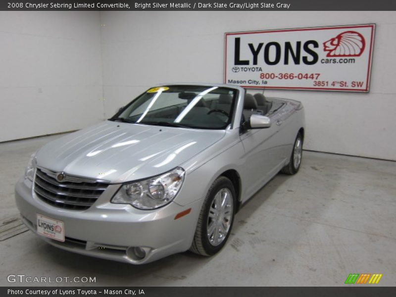 Bright Silver Metallic / Dark Slate Gray/Light Slate Gray 2008 Chrysler Sebring Limited Convertible