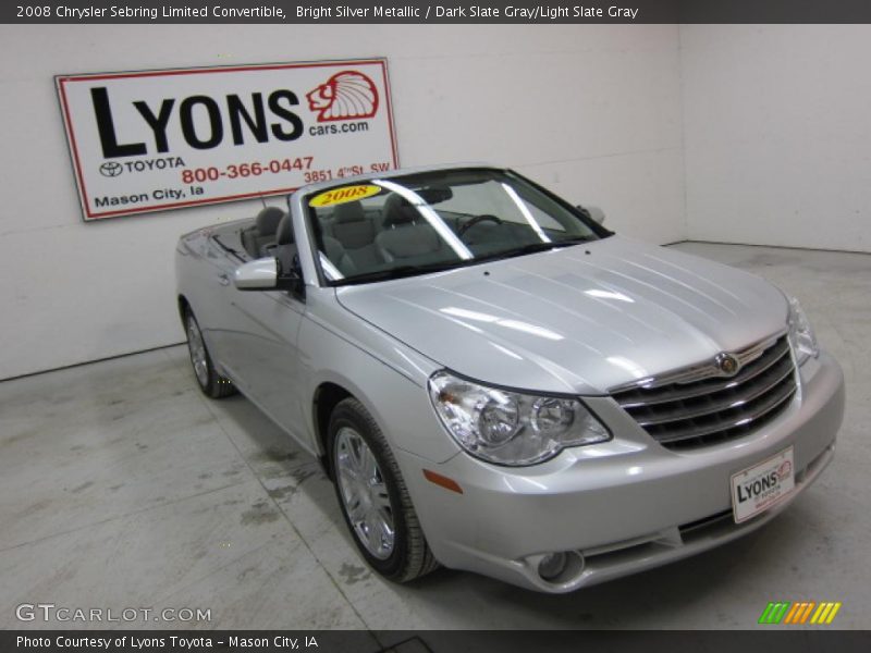 Bright Silver Metallic / Dark Slate Gray/Light Slate Gray 2008 Chrysler Sebring Limited Convertible