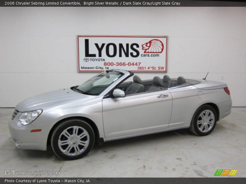 Bright Silver Metallic / Dark Slate Gray/Light Slate Gray 2008 Chrysler Sebring Limited Convertible