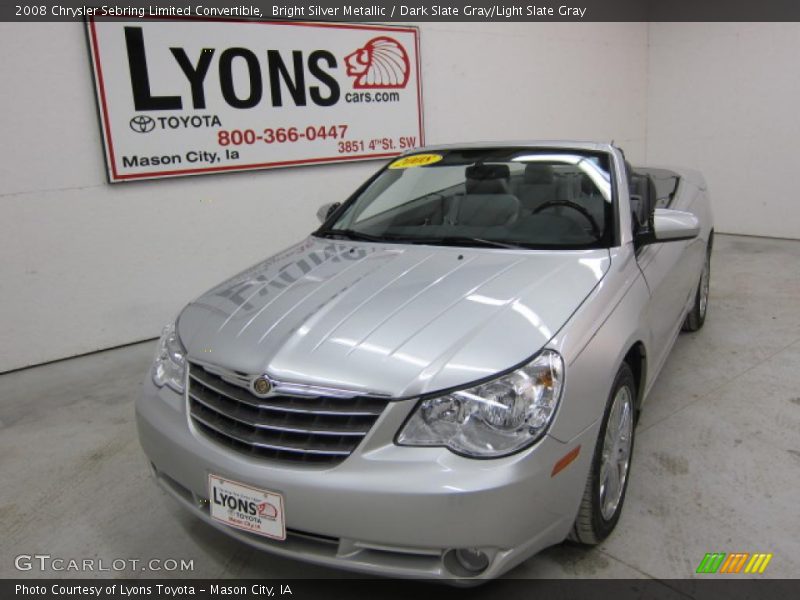 Bright Silver Metallic / Dark Slate Gray/Light Slate Gray 2008 Chrysler Sebring Limited Convertible