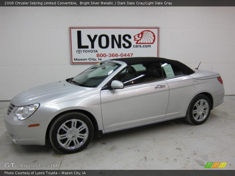 Bright Silver Metallic / Dark Slate Gray/Light Slate Gray 2008 Chrysler Sebring Limited Convertible