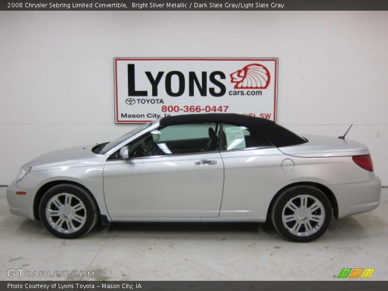 Bright Silver Metallic / Dark Slate Gray/Light Slate Gray 2008 Chrysler Sebring Limited Convertible