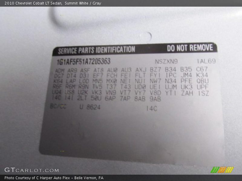 Summit White / Gray 2010 Chevrolet Cobalt LT Sedan