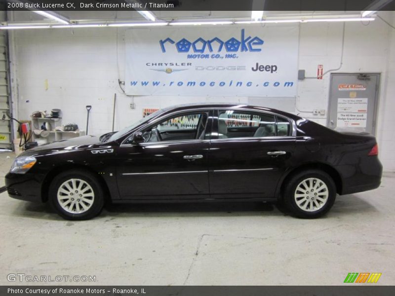 Dark Crimson Metallic / Titanium 2008 Buick Lucerne CX