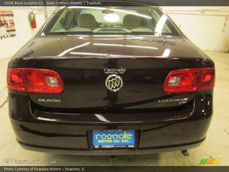 Dark Crimson Metallic / Titanium 2008 Buick Lucerne CX
